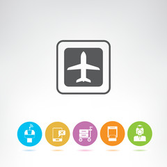 Obraz premium airline and airport icons
