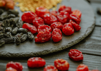 Dried red berries