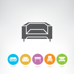 sofa and home decor icons
