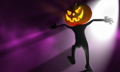 halloween background with pumpkins - 225667484