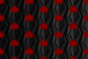 Texture of identical silhouettes of bats for Halloween 3d illustration