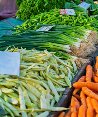 Fresh vegetables on the market.  © nedomacki