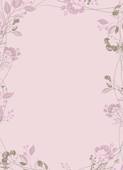 Obraz na płótnie Canvas background, layout, pattern, substrate, frame, floral pattern, pink