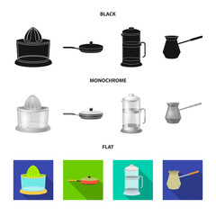 Vector design of kitchen and cook icon. Collection of kitchen and appliance stock vector illustration.