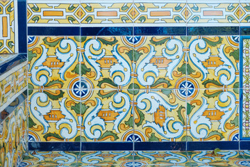 Colorful pattern ceramic tiles , beautiful design detail