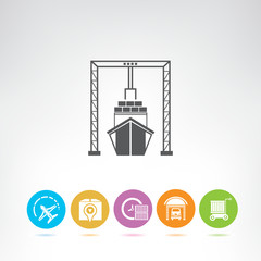 shipping and logistics icons