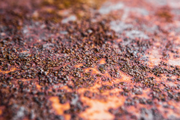 Rust on steel plate