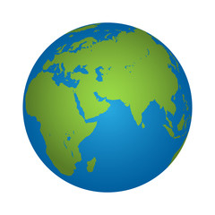 Flat planet Earth. Vector illustration for web banner, mobile, infographics and more.