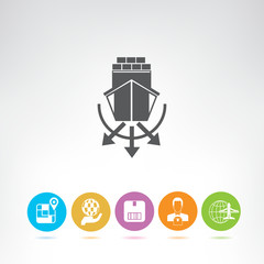shipping and logistics icons