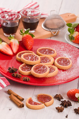 Strawberry tartlets.