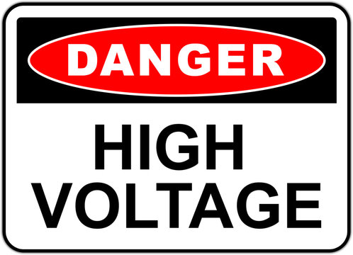 Danger sign: high voltage