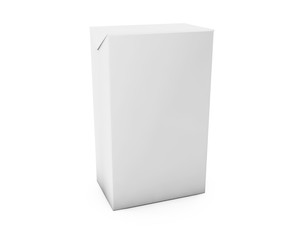 White cube on wall studio background. 3d rendering