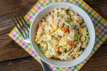 Russian traditional salad.