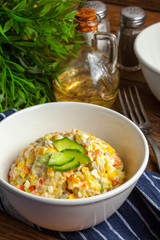 Russian traditional salad.