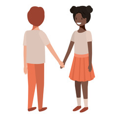 friendly teenagers ethnicity couple characters