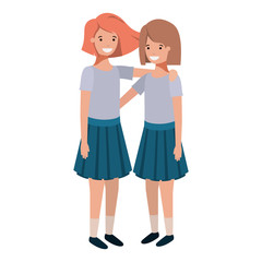 Obraz premium friendly teenagers girls characters