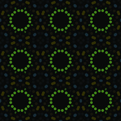 Seamless abstract pattern background with a variety of colored circles.