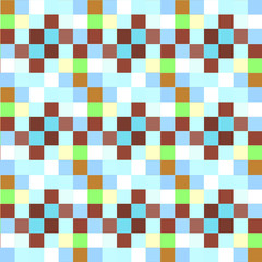 Seamless pattern background from a variety of multicolored squares.