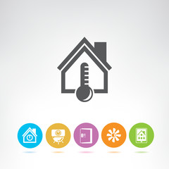 Fototapeta na wymiar smart home concept icons
