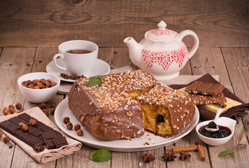 Chocolate hazelnut cake.