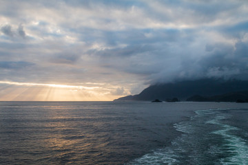 Fototapeta na wymiar Pazifik im Sonnenuntergang in Alaska