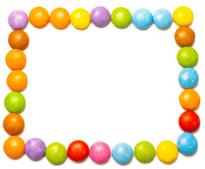 candy chocolate cubes on white background