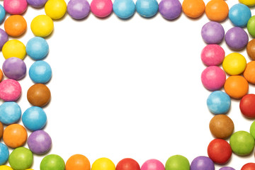 candy chocolate cubes on white background