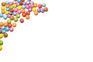 candy chocolate cubes on white background