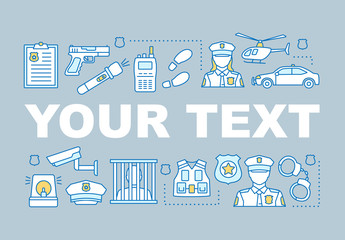 Police force word concepts banner