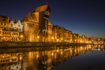 Gdansk city view night