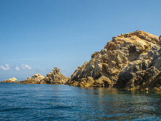 Fototapeta na wymiar Rock Formation around Maddalena Island, Sardinia, Italy 4