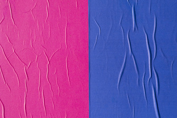 Blue and pink creased poster texture