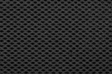 Black Woven Texture background, nylon perforated fabric for backpacks