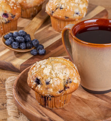 Blueberry Muffin and Cup of Coffee