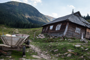 Shepherds' house in the Ukrainian Carpathians