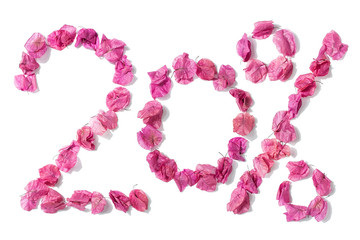 The number of bougainvillea is 20% discount promotion poster