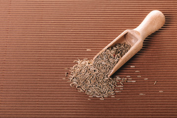 dry spices cumin closeup