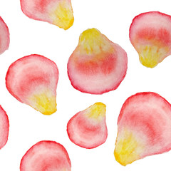 watercolor rose petal pattern