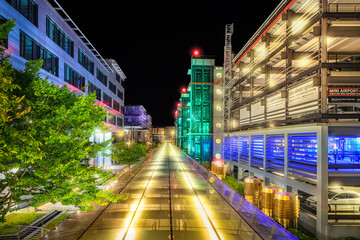 Stuttgart Airport at night