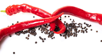 fresh hot and dry peppers