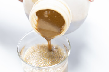 Experiment of waste fermentation in laboratories.