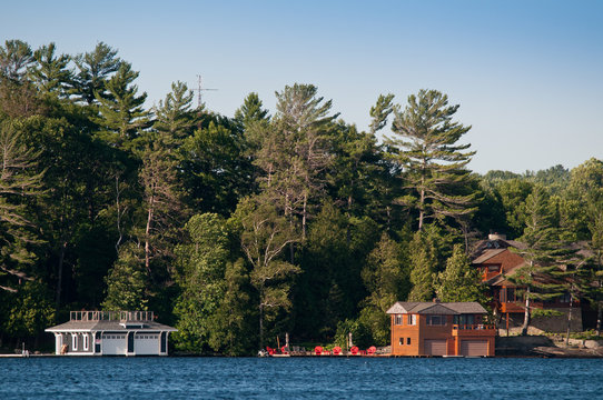 Cottage and a boathouse