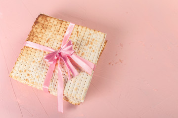 Jewish traditional Passover matzo bread