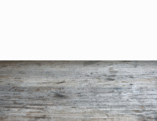 Wooden grunge gray table top on background