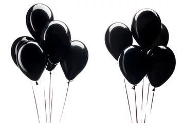 Zelfklevend Fotobehang bunches of black balloons isolated on white for black friday © LIGHTFIELD STUDIOS
