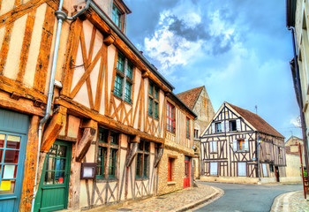 Traditional houses in the old town of Provins, France