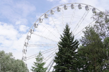 Fototapeta premium roller coaster attractions fun in the park for children