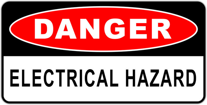 Danger sign in United  States: electrical hazard