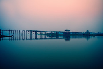 U bein bridge in Mandalay.