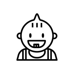 Obraz premium baby smile line icon